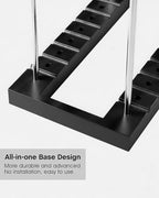 BS-VOG Now Playing Vinyl Record Stand, 50 LP Vinyl Record Storage with Non-slip Grooves, Wood Now Spinning Vinyl Record Holder for Albums Magazine Rack Magazine Organizer Record Display, Gift Package