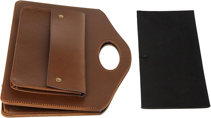 HofferRuffer Magazine Basket Holder, Foldable Magazine Rack, Document File Holder Organizer, File Folder, Newspaper Storage Bin Organizer for Home or Office (Brown)