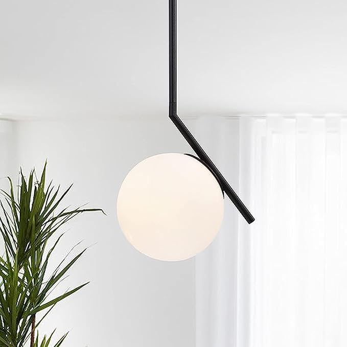 7.1 Inch Frosted White Glass Globe Lamp Shade with 2.56" Smooth Opening (No Lip) Milk Glass Ball Lampshade Cover Opal Sphere Shade Chandelier Light Fixture for Wall Sconce Pendant Light Table Lamp