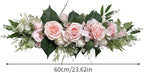 Artificial Flower Swag, Silk Rose Hydrangea Swag Arch Garland, Front Door Decorative Floral Swags, Wedding Arch Flowers, Rustic Artificial Floral Swag for Door Lintel (B)