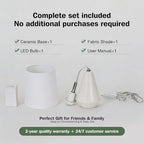 Small Bedside Table Lamp for Bedroom - Reading Desk Lamp with 3 Color Temperatures，15.5" Nightstand Ceramic Lamp with Fabric Shade for Kids Room,Living Room,Dorm,Home Office (White)