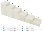 Mooca Wooden 6 Pcs Square Risers for Display Jewelry and Accessories Display Stand (Wash White)