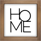 6 Inch Home Sign Decor, Wooden Family Room Wall Decor for House Art, Indoor Entryway Shelf Table Tiered Tray Mantel Rustic Farmhouse Decoration