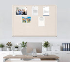 Large Bulletin Board - 72 X 48 inches Cork Board with 30 Pushpin, 6' x 4' Cork Board for Walls Pin Board, Self-Adhesive Felt Board Vision Board Foldable Photo Board for Wall (Oatmeal)