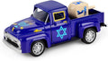 Hanukkah Truck Decor Vintage Metal Truck with Wood Dreidel Ornament Festive Jewish Holiday Farmhouse Tabletop Tiered Tray Decoration for Home Kitchen Office Tiered Tray Supplies