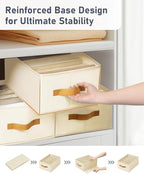 DIMJ Wardrobe Clothes Organizer, Foldable Closet Organizers for Clothing, Fabric Clothes Organizer, Closet Organizers and Storage boxes for Jeans, TShirt, Sweaters, Pants, Underwear, Legging