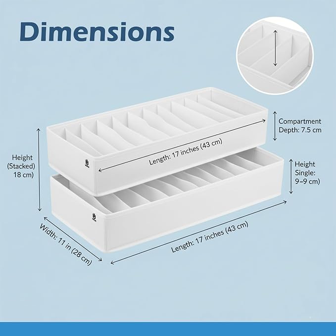 Drawer Organizer Clothes -3 Pcs T shirt Organizer Multipurpose Dresser Drawer Organizer for Adults & Kids, Closet Foldable 12 Cells per Organizer - Closet Organizers & Storage, Shirt Folder - White
