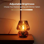 Dawnwake Mushroom Lamp Small Lamp Table Lamp for Bedroom, Desk Bedside Lamps for Living Room,Mushroom Decor Cute Mini Modern Mid Century Lamps for Night Stands,Aesthetic Home Decor (Flame Black)
