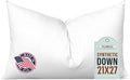 Pillowflex Synthetic Down Pillow Insert - 21x27 Down Alternative Pillow, Ultra Soft Oversized Standard Bed Sleeping Pillow, Large Rectangle Sham - 1 Decorative Pillow Form