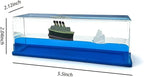 Unsinkable Titanic Cruise Ship in a Bottle, Cruise in Ocean Wave Desk Decor, Cool Mini Liquid Ship Best for Room Decoration, Desk Toy & Titanic Gifts (F)