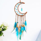 MEXIDAWN 2 Pack DIY Feather Dream Catcher Kits Turquoise Wall Hanging Boho Decor Handmade Dream Catcher for Adults
