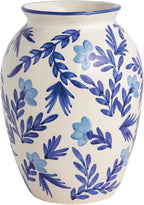 Mud Pie Stoneware Blue Vine Large Vase