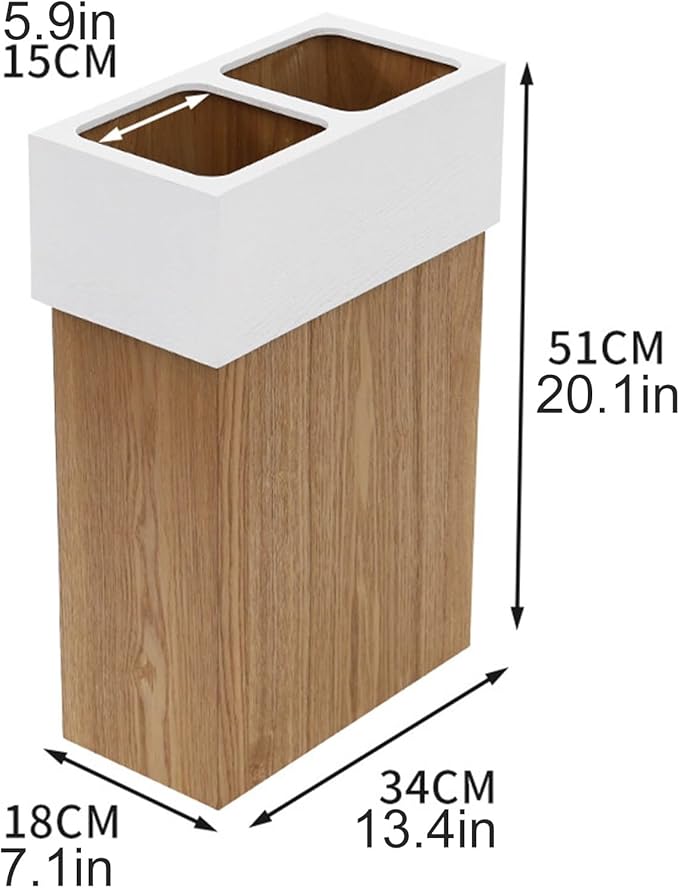 Wooden Umbrella Stand, Double Bucket Umbrellas Storage Box with a Detachable Drip Tray, Japanese Style Canes Walking Sticks Holder for Home Office,Hotel,Outdoor(Black)