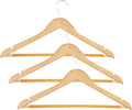 Honey-Can-Do Sturdy Maple Wood Hangers – Non-Slip Grooved Bar, Perfect for Shirts and Suits, Durable & Stylish, (Pack of 72)