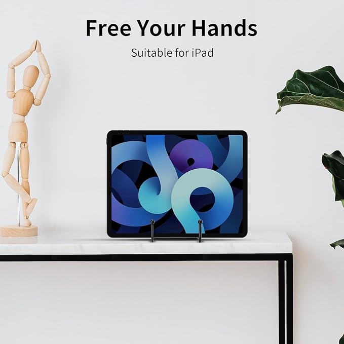 Kruodop 5 Pack Plate Stands for Display, 3 Inch Plate Holder Display Stand, Metal Frame Holder Stands for Book, Pictures, Photo Easel, Tabletop Art
