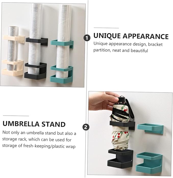 Cabilock 12sets Wall Hanging Umbrella Racks Stylish Umbrella Holders for Entryway Compact Design for Neat Storage Material Rounded Corners for Home Organization