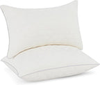 Leeden 12x20 Pillow Insert Set of 2 - Firm and Fluffy Lumbar Pillow Inserts, Rectangle Interior Sofa Pillow Inserts, Decorative Pillow Insert Pair - Beige Couch Pillow