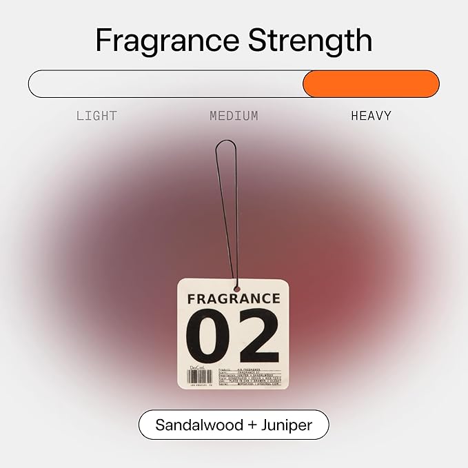 DedCool Air Freshener | Fragrance 02 | For Cars, Closets & Drawers | Hanging Odor Eliminator | Juniper, Green Floral, Sheer Woods, Patchouli & Sandalwood | Long-Lasting Non-Toxic Fragrance For All