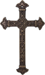 DreamsEden Metal Cross Christian Wall Art, Antique Hanging Religious Cross Decor Vintage Living Room Bedroom Home Decoration