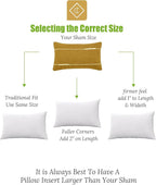 Feathers Down Throw Pillow Inserts 12x20, Set of 2, 100% Organic Cotton Shell, Soft Decorative Lumbar Pillow Insert for Living Room Sofa, Couch, or Bed (White)