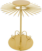Freestanding Scarf Display Stand Up to 30lbs Capacity, Height Adjustable Scarf Holder Organizer Gold Exquisite Tie Organizer Hanging Rack for Boutique Home Shopping Malls Apartments