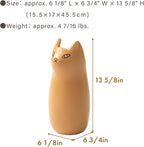 PaletteLife Cat Umbrella Stand, Compact Ceramic Umbrella Holder for Entryway, Cute Scandinavian Decorative Umbrella Rack, Beige