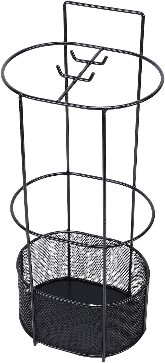 Focket Umbrella Stand, Premium Iron Hollow Mesh Drainage Umbrella Holder for Entryway, Indoor Storage Rack with Vertical Space Saving Design for Homes Hallways Offices Shops Schools