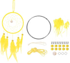 PATIKIL DIY Dream Catcher Kit, Making Dream Catcher Supplies Wall Hanging Handmade Dream Catcher Kits for Beginner Style 3, Yellow