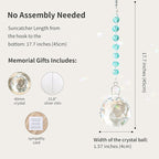 Sympathy Gifts for Loss of Loved One, Crystal Sun Catcher Rainbow Maker, Unique Condolence Memorial for Loss of Mom Dad Dog, Ideal Grief Bereavement Miscarriage Gifts (Light Blue)