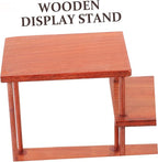 LIFKOME Vintage Wooden Tiered Display Riser Stand Home Decor Ornament Holder Wooden Figurine Riser for Living