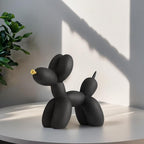Resin Balloon Dog Sculpture - Collectible Figurines Decor for Home | Office Desktop Resin Decors Balloon Dog Decor (Black)