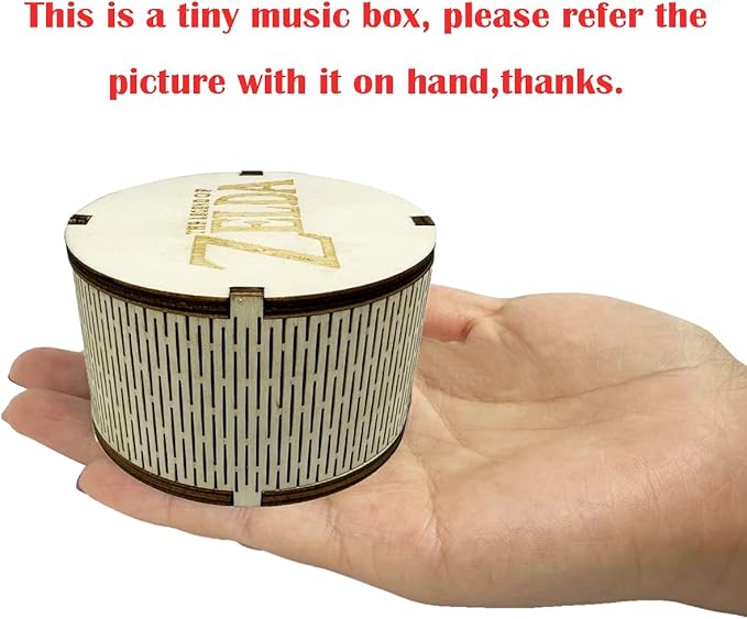 Youtang Zelda:Song of Storms from Ocarina of Time Wood Music Box, Round Antique Engraved Handcrank Wooden Musical Boxes Gifts for Lover, Boyfriend, Girlfriend, Husband, Wife(White)