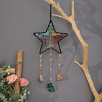 7 Chakra Dream Catcher Tree of Life Dream Catchers for Room Decoration Handmade Dreamcatcher Natrual Agate Gemstone Wall Hanging Ornament (Seven Colors)