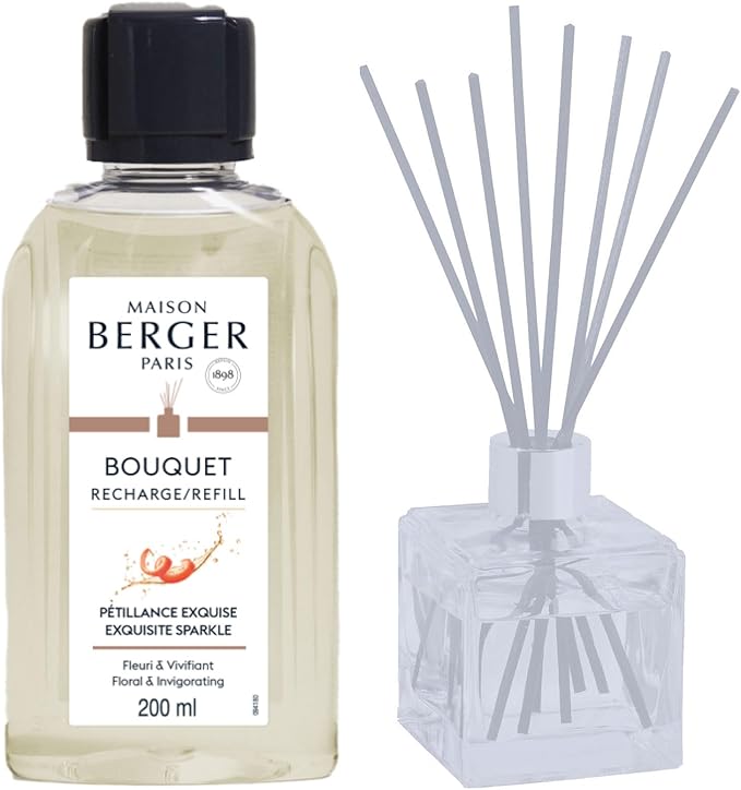 Maison Berger - Exquisite Sparkle - Air Freshener - Fragrance Refill for Reed Sticks and Ceramic Diffuser - 6.76 Fluid Ounces - 200 Milliliters