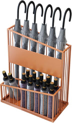 Large-Capacity Commercial Umbrella Stand Umbrella Holder for Hotel Offices - 2 Tier Metal Umbrella Stand, Entrance Umbrella Organizer