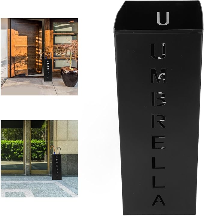TOPINCN Umbrella Stand, Umbrella Holder for Entryway, Umbrella Rack Umbrella Storage Organizer Freestanding Umbrella Holder Bin Metal Umbrella Stand Rack for Home Office Hotel Decor
