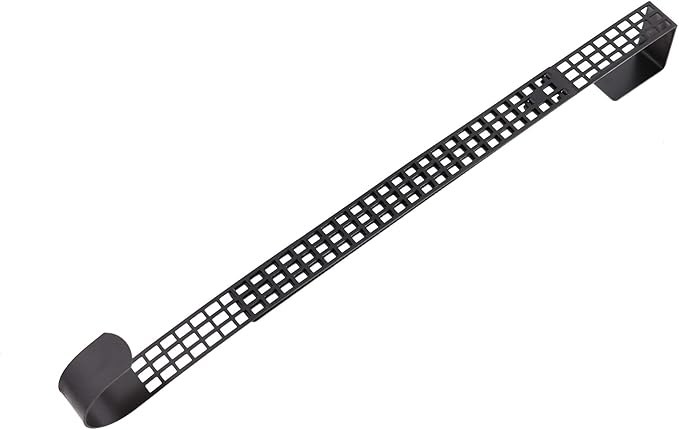 Haute Decor Hook & Lattice Metal Adjustable Length Over The Door Wreath Hanger, Matte Black (1 Pack) - Strong Unique Modern Design, Holds 20 Pounds
