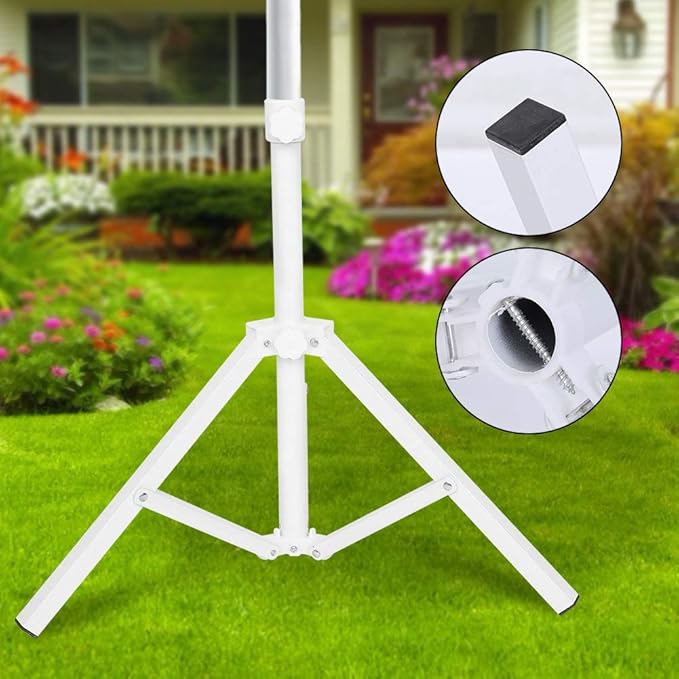 Rengue Foldable Beach Umbrella Stand, Umbrella Stands & Bases Iron Base, Portable Wind Holder for 2m Sun Umbrellas, Perfect for Garden Outdoor Foldable Beach Stand,