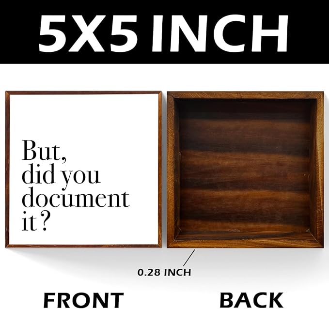 But Did You Document It Office Decor Sign Wooden Box, Funny Office Decor Wood Plaque Box Sign Gift for Coworkers Boss Friend Office Decorations for Work Desk Accessorie