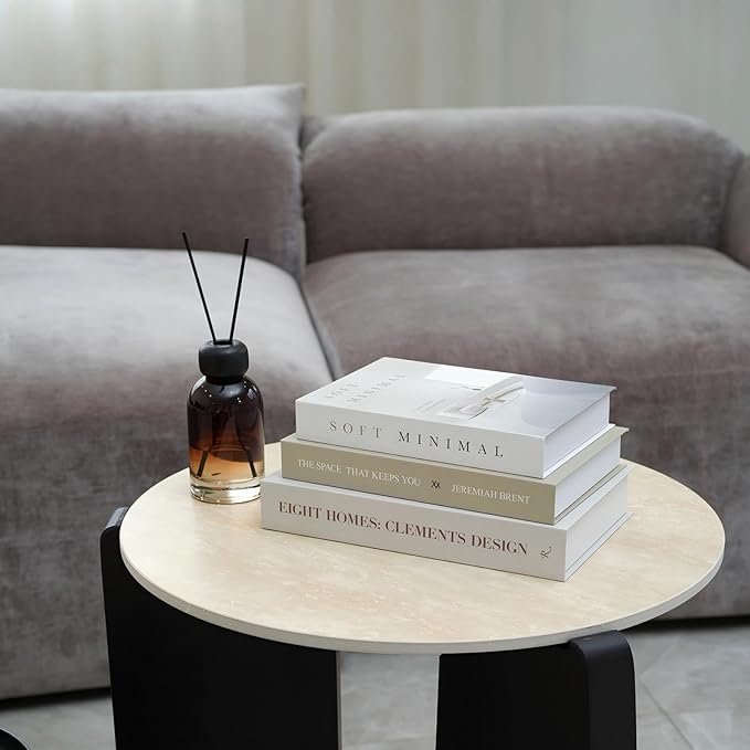 3 PCS Faux Decorative Books for Home Decor-Coffee Table Books Decor-Aesthetic Fake/Faux Books for Decoration,libros Decoration for Coffee Table, Shelf Accessories (Eight THE Space Soft)