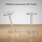 QWORK Round Acrylic Display Stand, Premium Clear Round Riser Stands, Set of 3