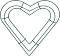 PATIKIL 8 Inch Christmas Wire Wreath Frame, Metal Heart Shape Dream Catcher Rings Macrame Wreath Floral Hoop for Home Car DIY Craft Wedding Wall Hanging Decorations, Green