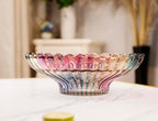 MAGCOLOR 12 inch Diameter Crystal Glass Colorful Fruit Bowl kitchen decor accessories