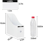 Limitliho 24 Pack Cardboard Magazine Holder, Magazine File Holder for Home, Office, Desk, 10.6'' H×10.2'' L ×3.5''W Magazine Storage Box (12 Pack White and 12 Pack Black)