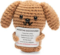 Funny Handmade Crochet Dachshund for Women Men, Positive Emotional Support Dachshund, Valentine's Day Gift, Birthday Basket Gift for Home Decorations