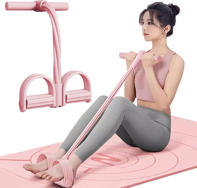 6-Tube Pedal Puller Resistance Rope,Foot Pedal Resistance Band,Yoga Elastic Exercise Bands, for Women Jump Fitness, Abdomen/Arm Weight/Waist/Leg Stretching Slimming Training