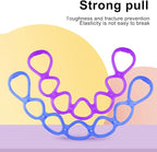 7 Ring Stretch Resistance Exercise Band, Workout Bands Yoga Stretching for Home Fitness, Foot, Leg and Arm Exerciser Stretch Band, Center Workout Walking Exercise