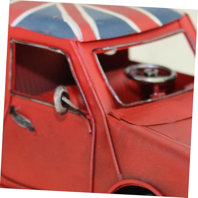 Alipis Retro Model Handmade Simulation Vehicle for Home Decoration Desk Accessory and Collectible Ornament Red