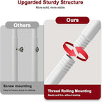 SLEEPING LAMB Heavy Duty Clothing Racks for Hanging Clothes, Metal Rolling Clothes Rack with Wheels, Sturdy Garment Wardrobe Rack for Bedroom, Laundry Room, White