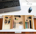 Bamboo Drawer Dividers Set of 4, Adjustable Drawer Organizers for Kitchen, Bedroom, Bathroom, Dresser & Office (13"-17")